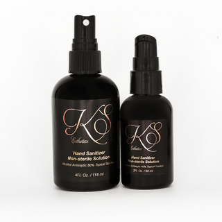 2 bottles of KS Hand sanitizers by each other